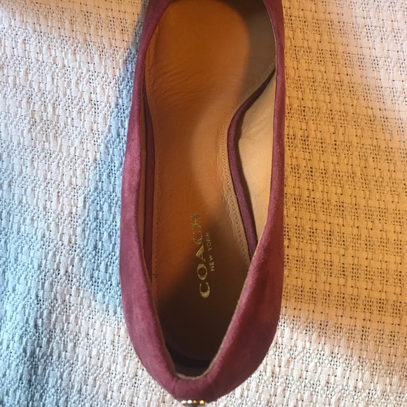 Coach Rileigh Burgundy Wedges size 8 NWT - Picture 7 of 8